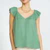 Hot Sweetheart Ruffled Top Women Sleeveless Tops