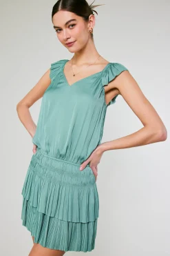 New Sweetheart Smocked Mini Dress Women Mini Dresses