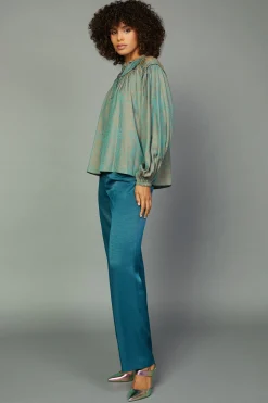 Clearance Swirl Motif Blouse Women Long Sleeve Tops