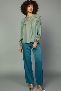 Clearance Swirl Motif Blouse Women Long Sleeve Tops