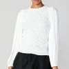 Outlet Textural Knit Sweater Top Women Long Sleeve Tops | Sweaters