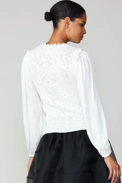 Outlet Textural Knit Sweater Top Women Long Sleeve Tops | Sweaters