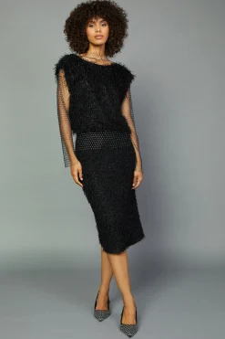 New Textured Sparkle Skirt Women Skirts