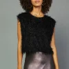 Best Textured Sparkle Top Women Sleeveless Tops
