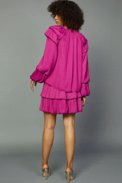 Discount Tiered Bubble Sleeve Blouse Women Long Sleeve Tops
