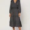 Clearance Tiered Skirt Midi Dress Women Midi Dresses