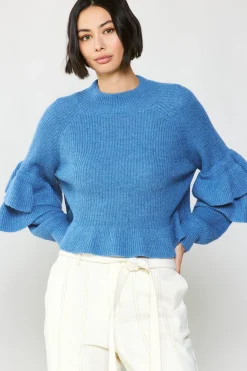 Outlet Tiered Sleeve Sweater Women Sweaters