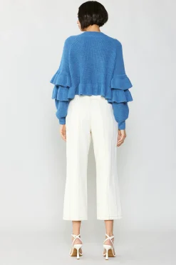 Outlet Tiered Sleeve Sweater Women Sweaters