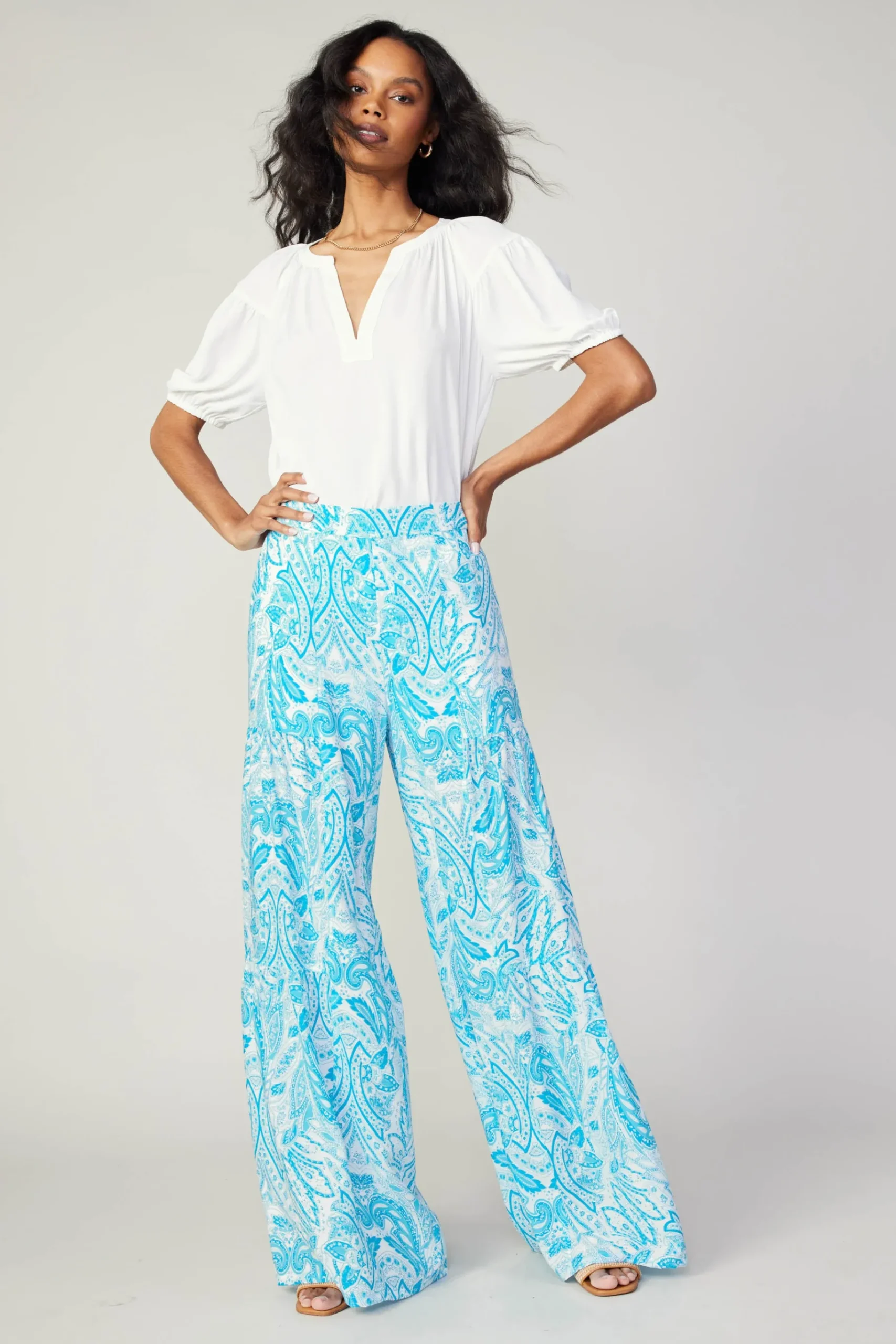 Outlet Tiered Wide Leg Pants Women Pants