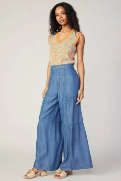 Clearance Tiered Wide Leg Pants Women Pants