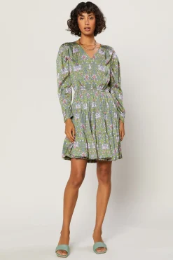 Hot Tile Print Mini Dress Women Mini Dresses
