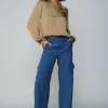 Fashion Top Stitch Placket Blouse Women Long Sleeve Tops