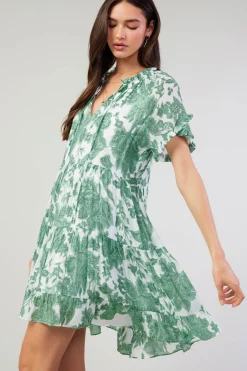 Fashion Tulip Jacquard Mini Dress Women Midi Dresses | Mini Dresses