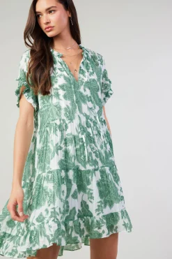 Fashion Tulip Jacquard Mini Dress Women Midi Dresses | Mini Dresses