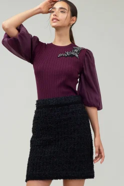 New Tweed Mini Skirt Women Skirts