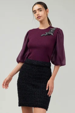 New Tweed Mini Skirt Women Skirts