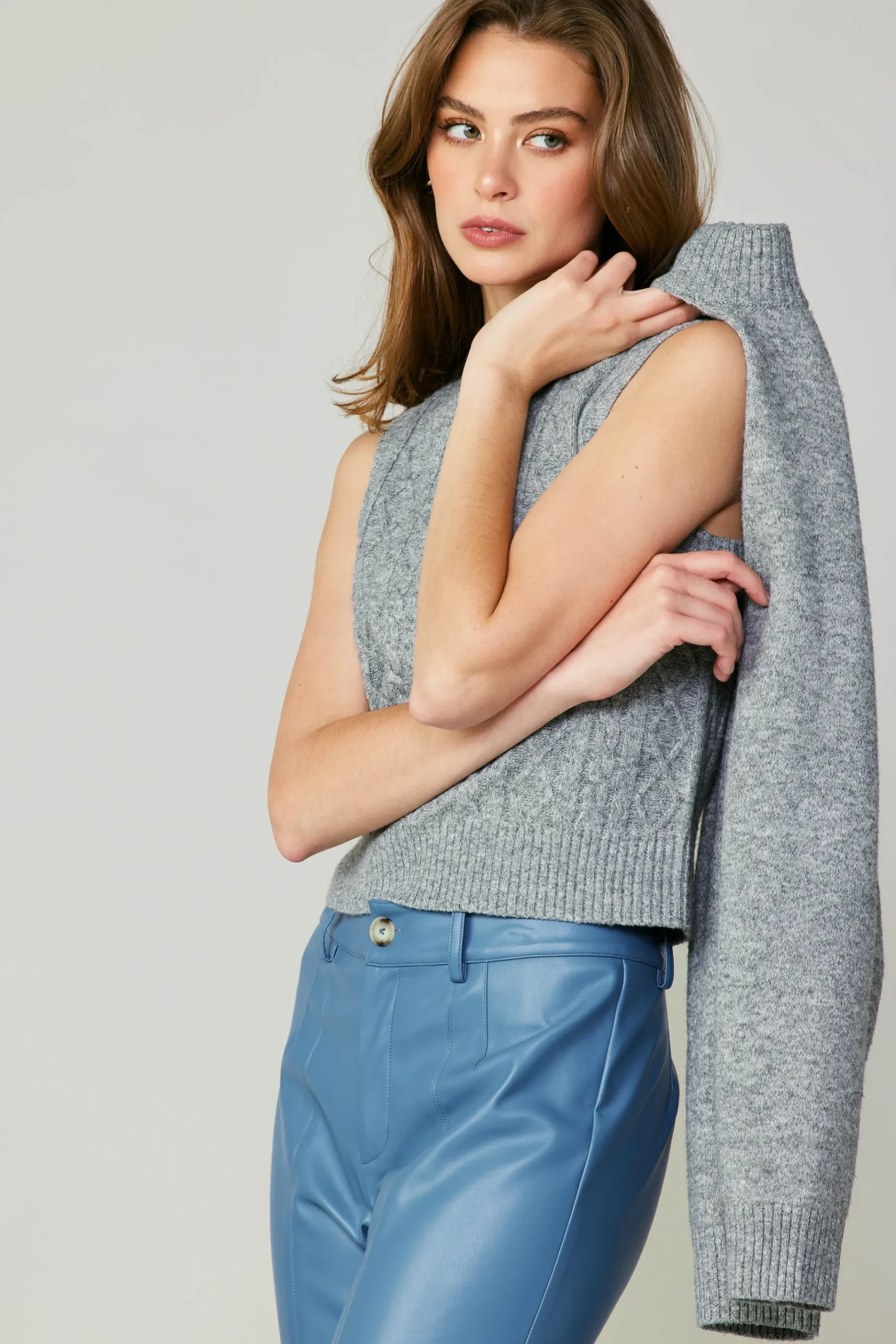 Sale Two Piece Cable Knit Sweater Women Sweaters