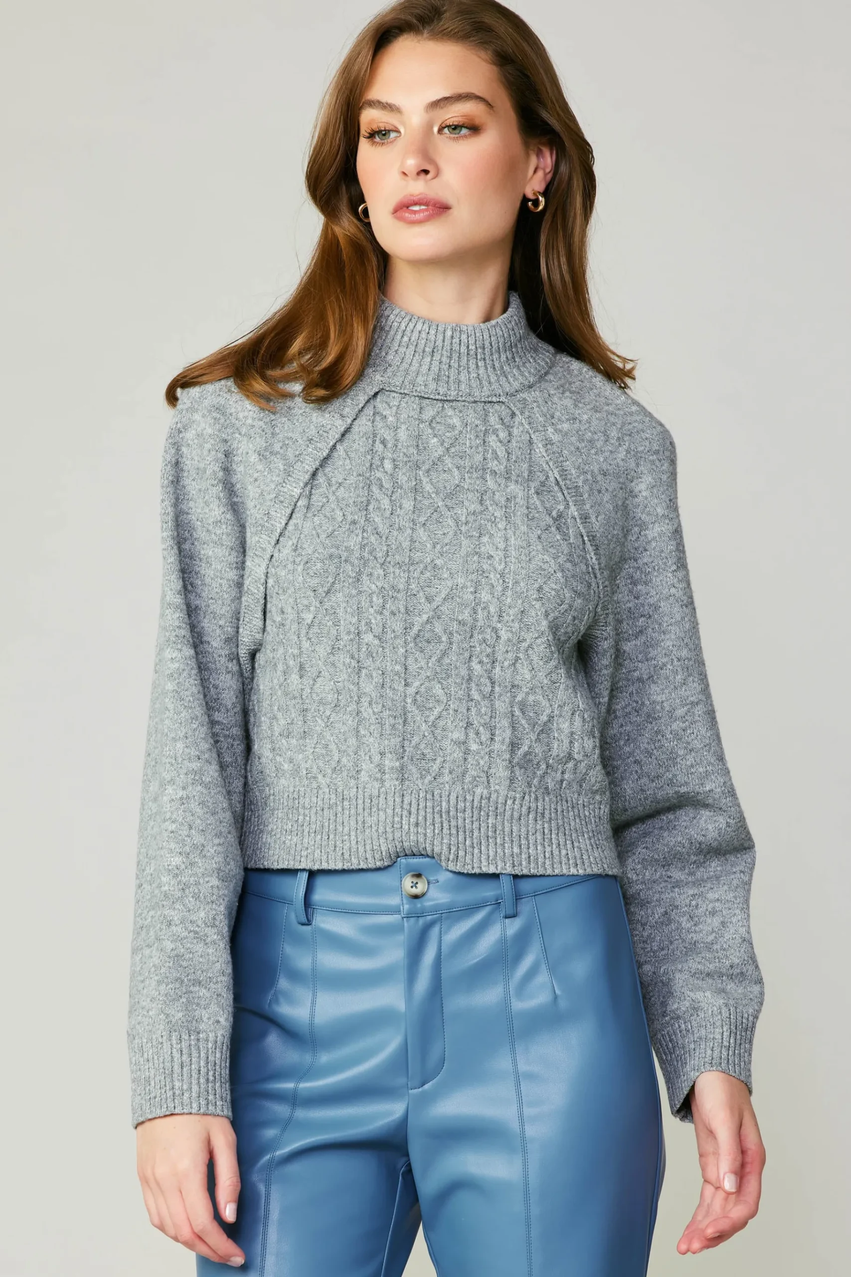 Sale Two Piece Cable Knit Sweater Women Sweaters