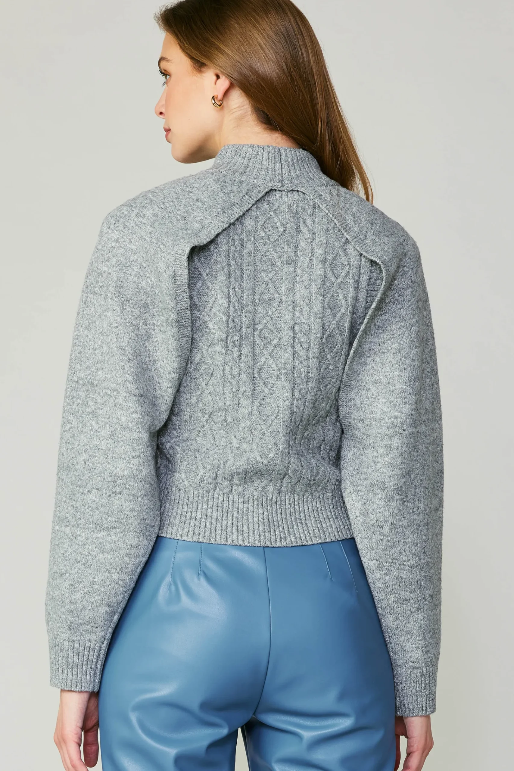 Sale Two Piece Cable Knit Sweater Women Sweaters