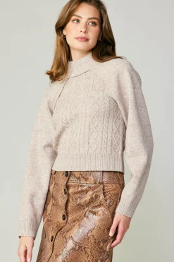 Clearance Two Piece Cable Knit Sweater Women Sweaters