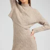 Clearance Two-piece Cable Knit Dress Women Knitwear | Midi Dresses