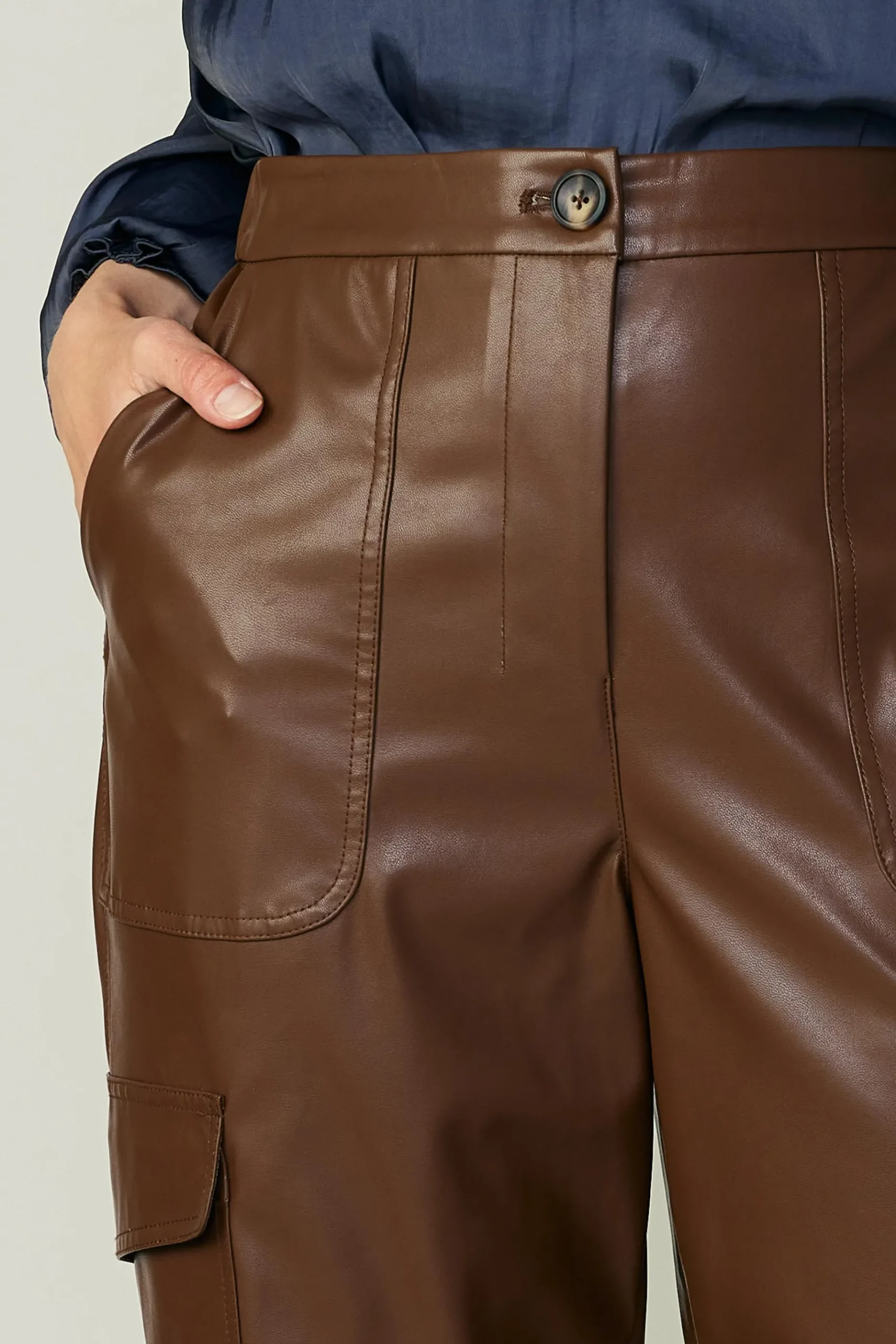 Online Vegan Leather Trousers Women Pants