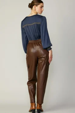 Online Vegan Leather Trousers Women Pants