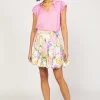 New Vintage Floral Godet Skirt Women Skirts