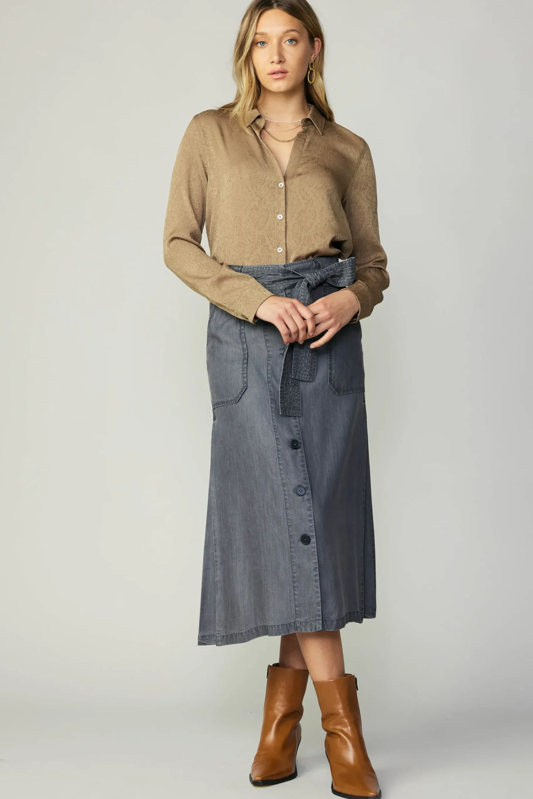 New Washed Utility Skirt Women Skirts