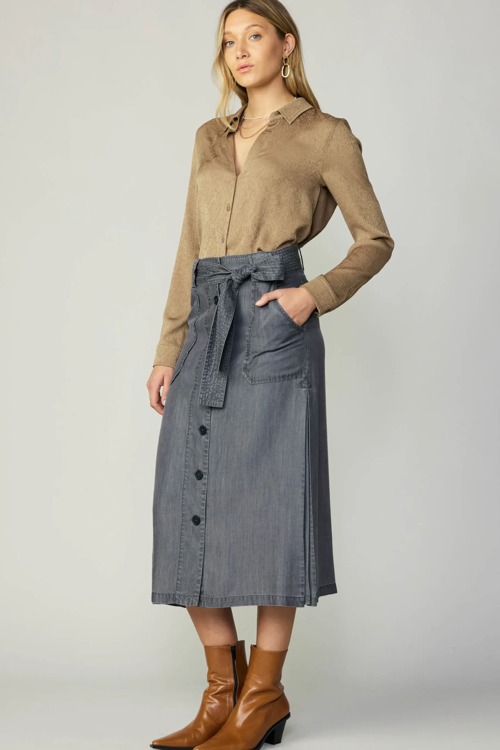 New Washed Utility Skirt Women Skirts