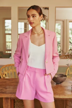 Online Welt Pocket Cropped Blazer Women Coats & Jackets