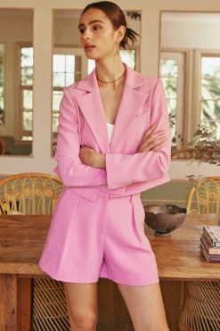 Online Welt Pocket Cropped Blazer Women Coats & Jackets