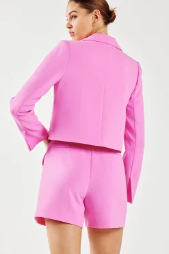 Online Welt Pocket Cropped Blazer Women Coats & Jackets
