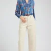 Discount Wide Leg Embroidered Pant Women Pants