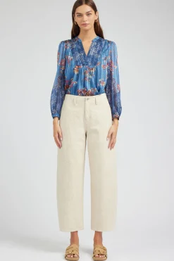 Discount Wide Leg Embroidered Pant Women Pants