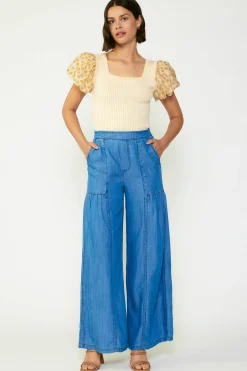 New Wide Leg Tiered Pants Women Pants