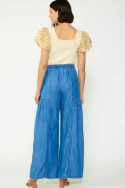 New Wide Leg Tiered Pants Women Pants