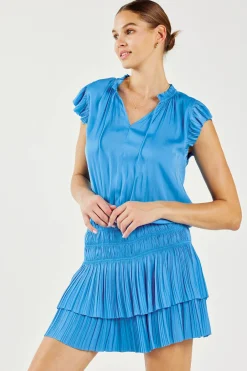 Best Zoey Pleated Mini Dress Women Mini Dresses