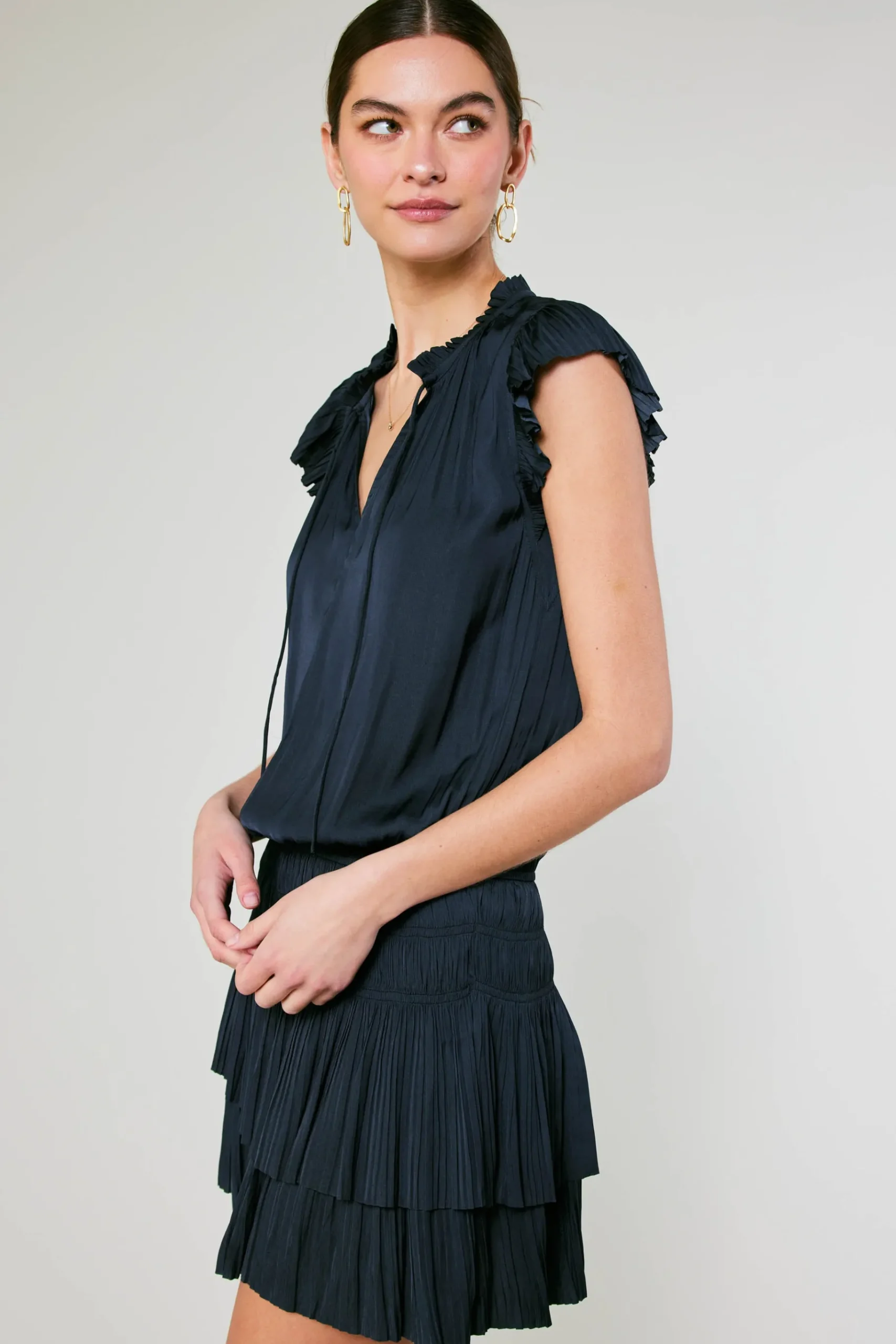 Outlet Zoey Pleated Mini Dress Women Mini Dresses