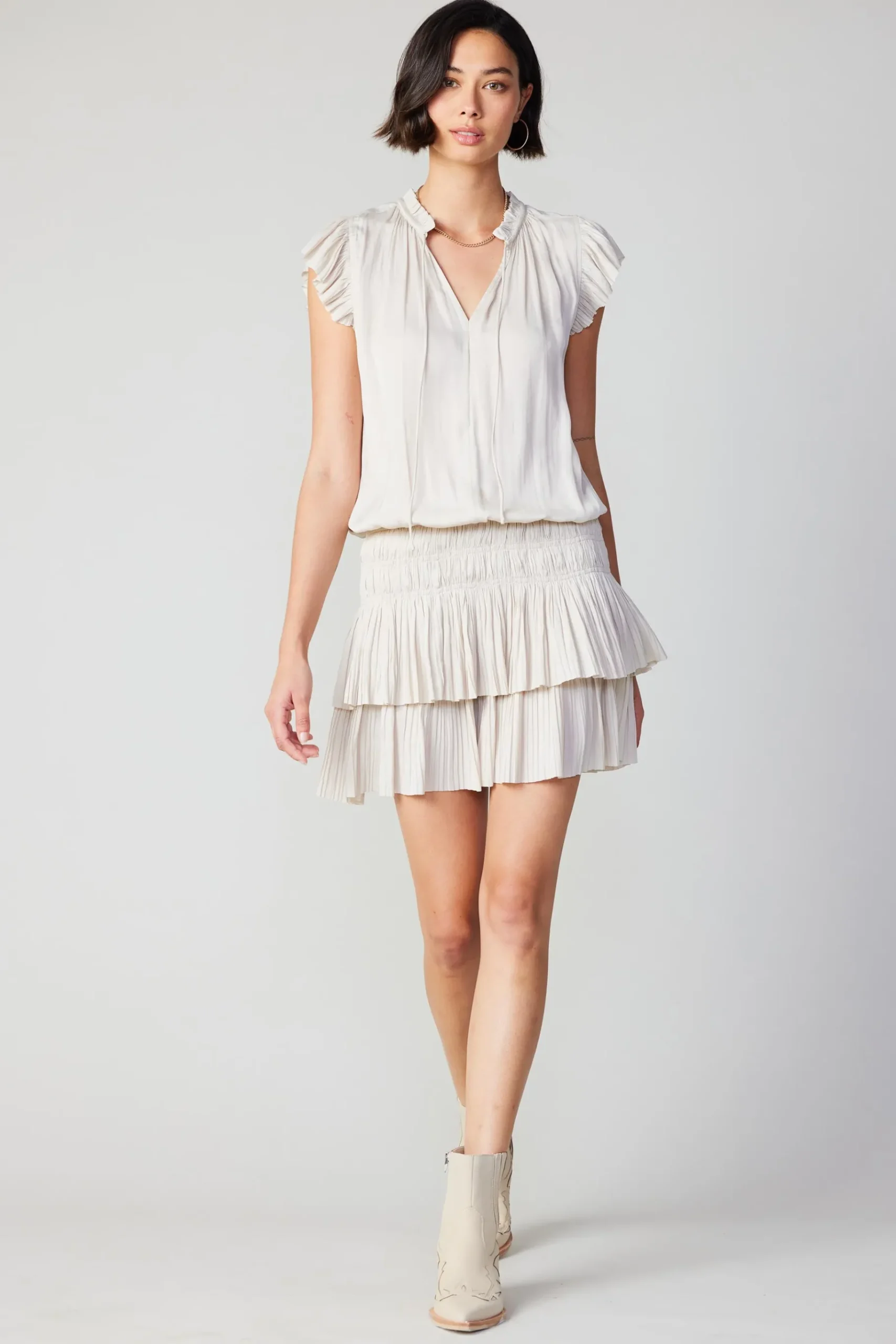 Clearance Zoey Pleated Skirt Mini Dress Women Mini Dresses