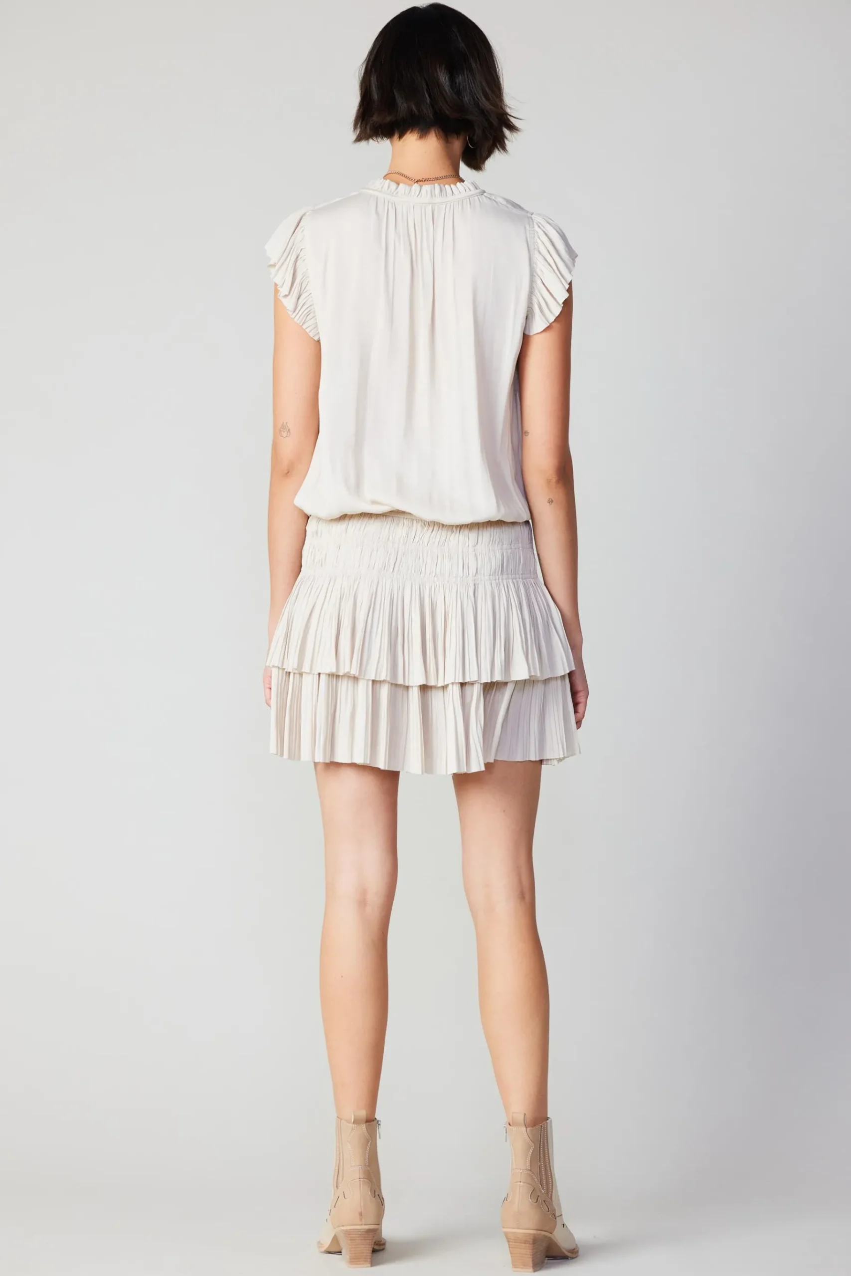 Clearance Zoey Pleated Skirt Mini Dress Women Mini Dresses